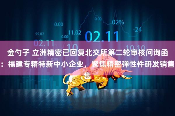 金勺子 立洲精密已回复北交所第二轮审核问询函：福建专精特新中小企业，聚焦精密弹性件研发销售
