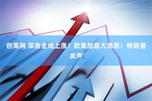 创高网 深夜全线上涨！欧美加息大消息！特朗普发声