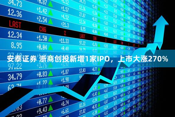 安泰证券 浙商创投新增1家IPO，上市大涨270%